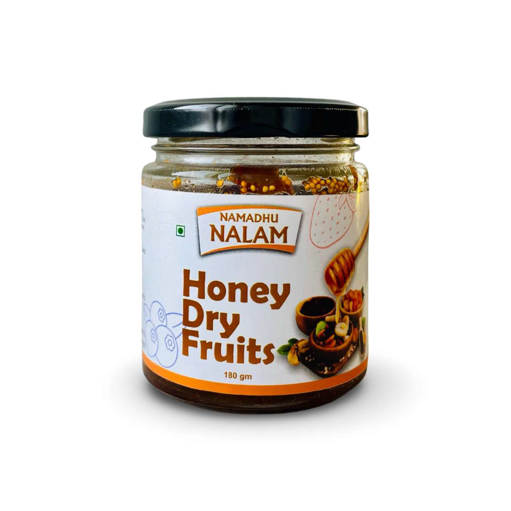 Honey With Dry Fruits Glass Jar 180g