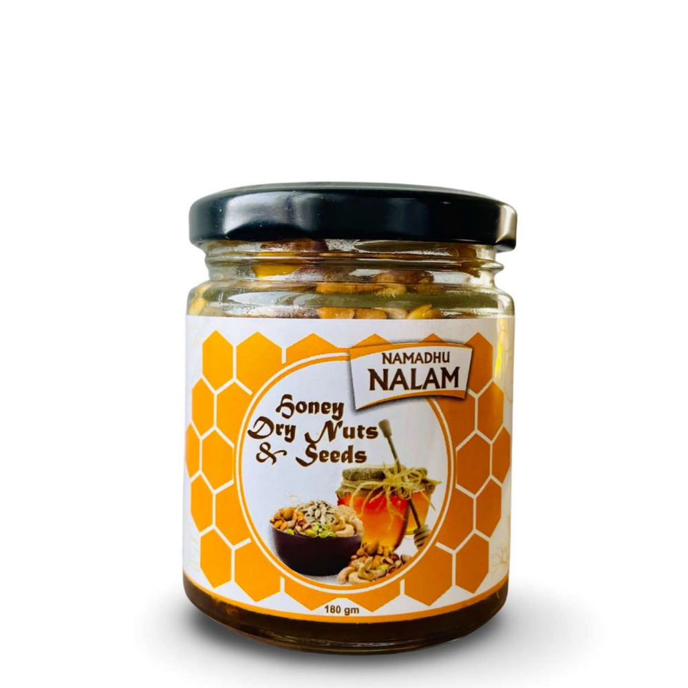 Honey With Drynuts Glass Jar 180g