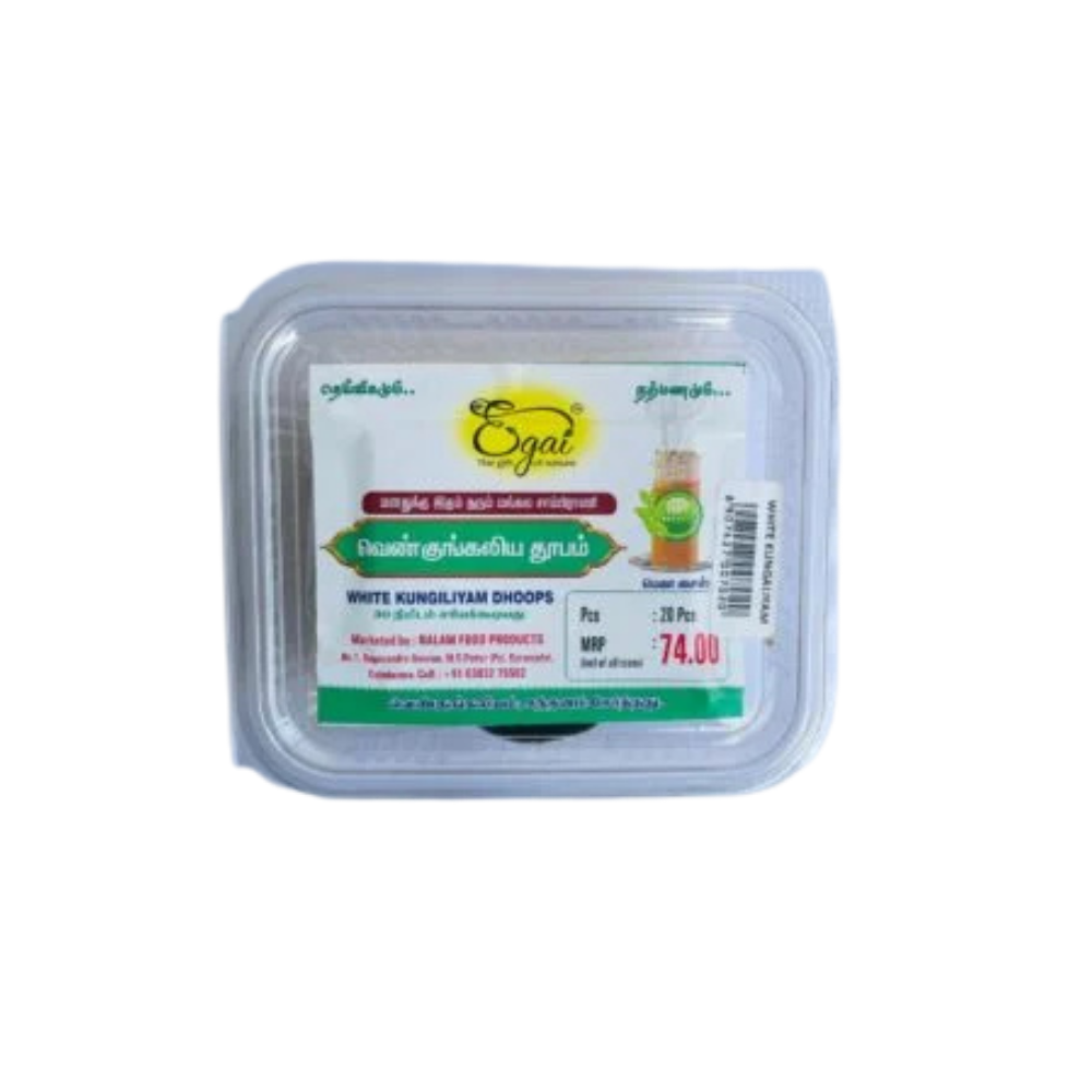 White Kungaliyam Dhoops  20pcs